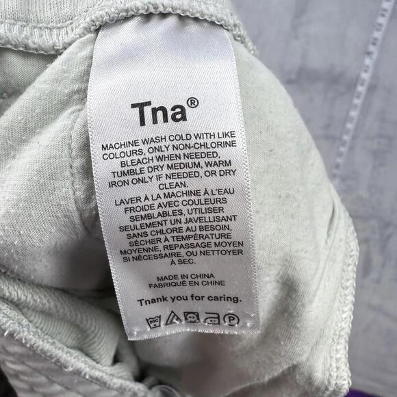 TNA AiryAF Fleece Jogger Pants Light Mint Green Size M Aritzia Cozy Fit Casual - Picture 10 of 12